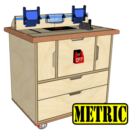 Mobile Router Table – Metric Build Plans | Woodworking Plans, DIY Router Table, Router Table Plans woodworking plan