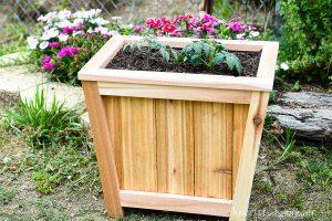 Angled Cedar Planter - Image 1