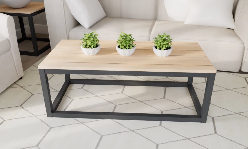 Rectangle Box Frame Coffee Table - Image 1