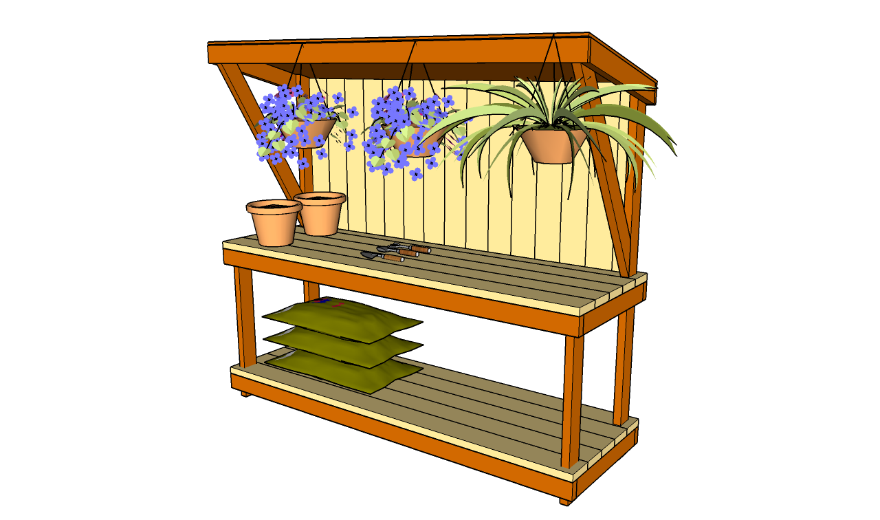 GARDEN WORK BENCH PLANS woodworking plan