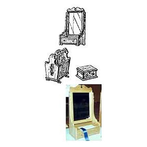 Woodworking Project Paper Plan to Build Dresser Mirror, Jewelry Box, Magazine Rack woodworking plan