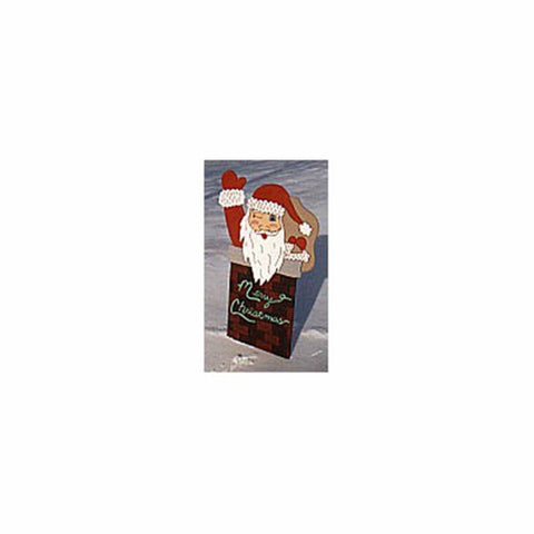 Woodworking Project Paper Plan to Build Santa in Chimney - Image 1