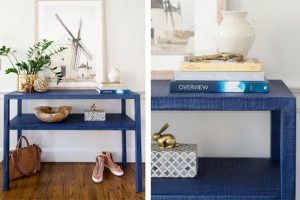 Grasscloth Console Table - Image 1