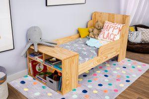 Toddler Bed with Built-In Shelves - Image 1