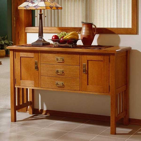 Woodworking Project Paper Plan to Build Arts and Crafts Buffet woodworking plan