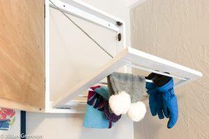 Hidden Mudroom Drying Rack woodworking plan