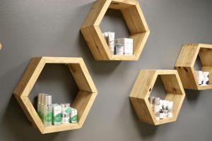 Modern Hexagonal Floating Shelves - Image 1