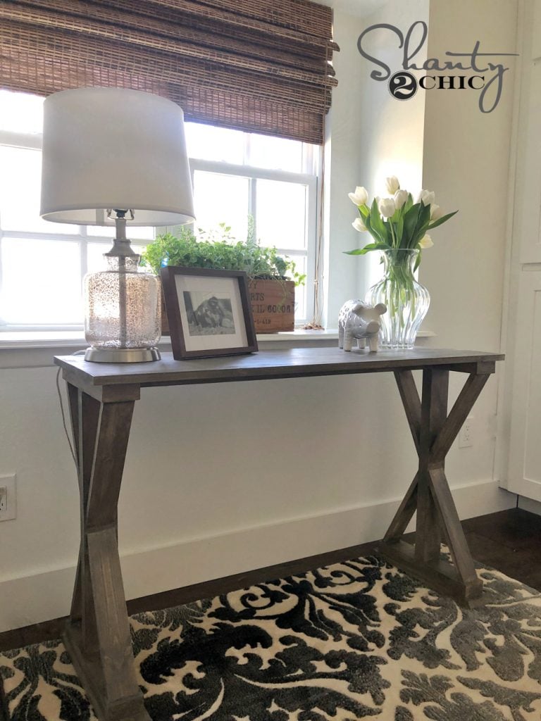 DIY 6 Board Farmhouse Desk woodworking plan