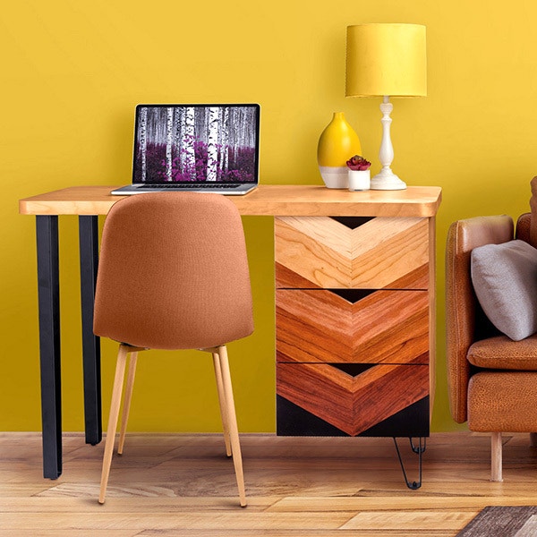 Chevron Pattern Desk Plan - Image 1