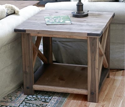 Rustic X End Table woodworking plan