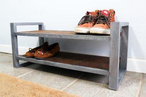 Industrial Shoe Rack woodworking plan