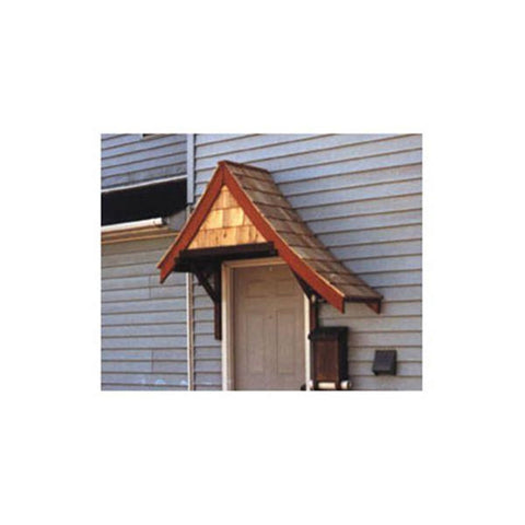 Woodworking Project Paper Plan to Build Doorway Shelter, Sloped Top - Image 1