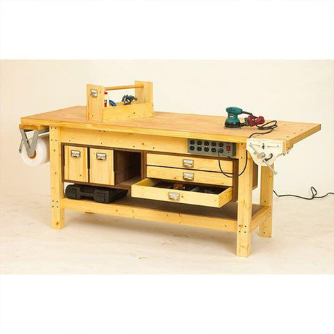 Downloadable Woodworking Project Plan to Build Basic Workbench and 6 Ways to Beef It Up woodworking plan