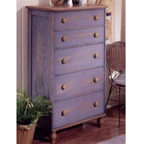 Woodworking Project Paper Plan to Build Country-Fresh 5-Drawer Dresser woodworking plan