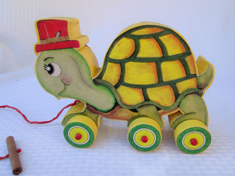 Turtle Pull Toy Woodworking Pattern and PictureTURTLE PULL TOY woodworking plan