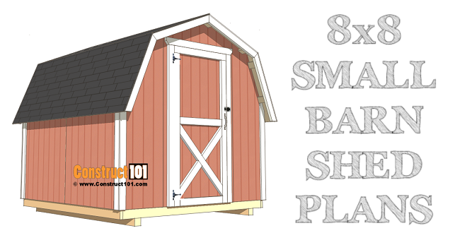 8×8 Shed Plans – Small Barn – Free PDF Download - Image 1