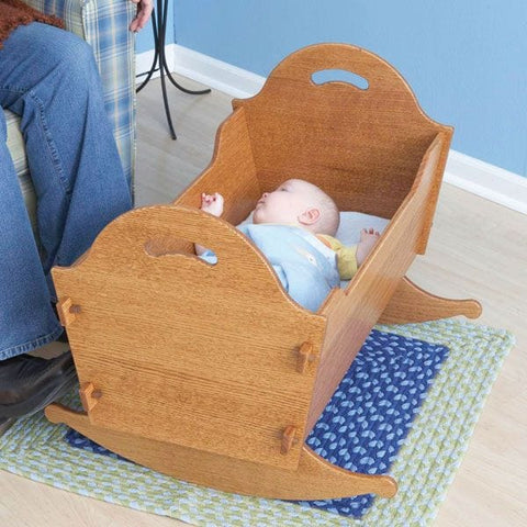 Woodworking Project Paper Plan to Build Heirloom Cradle with Storage Box woodworking plan