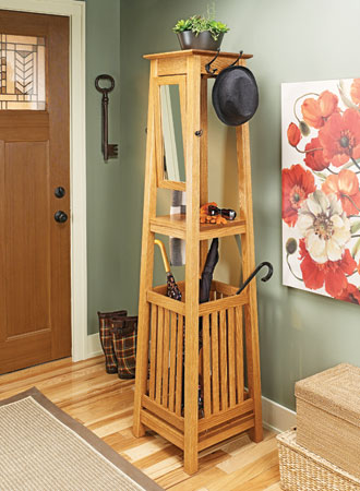 Hall Tree woodworking plan