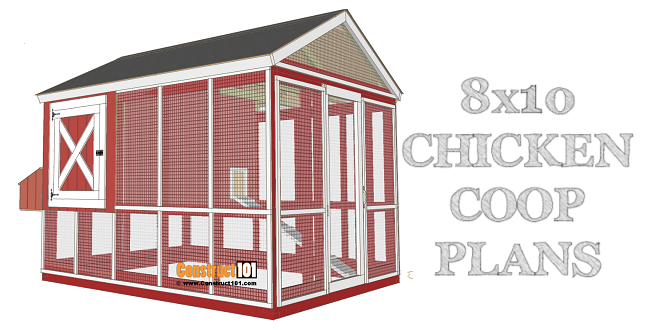 8×10 Chicken Coop Plans – Gable Roof – Free PDF - Image 1