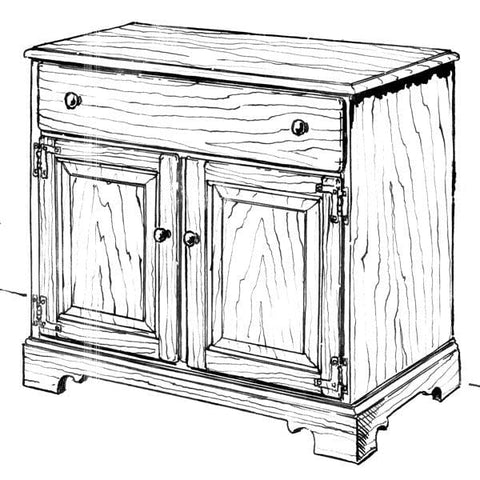 Woodworking Project Paper Plan to Build Buffet Cupboard - Image 1