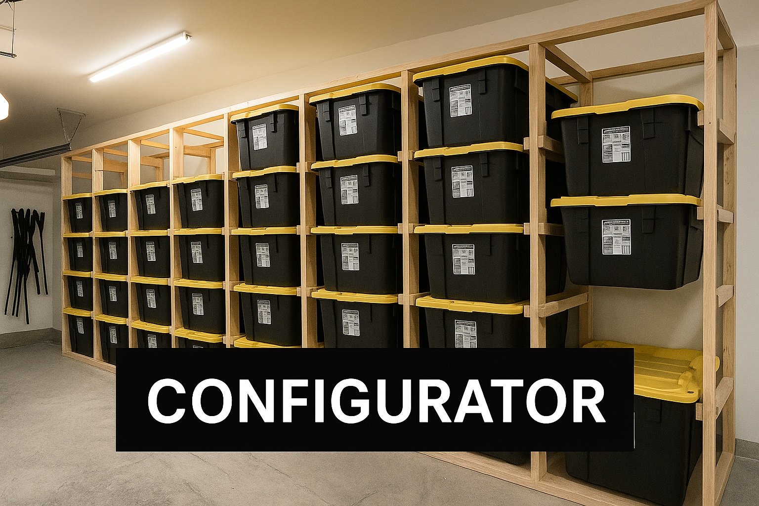 Free Tote Storage Rack Configurator woodworking plan