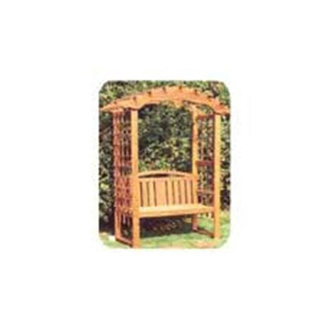 Woodworking Project Paper Plan to Build Arbor with Bench - Image 1