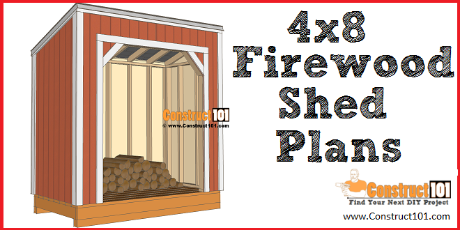 Firewood Shed Plans – 4×8 Firewood Storage - Image 1