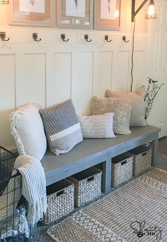 DIY $25 Farmhouse Bench & YouTube Video - Image 1