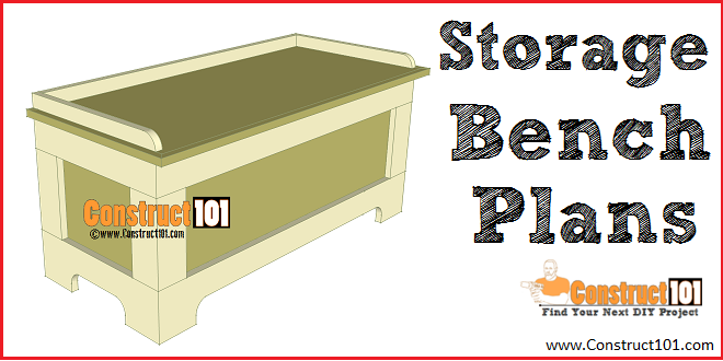 Storage Bench Plans – Free PDF Download woodworking plan