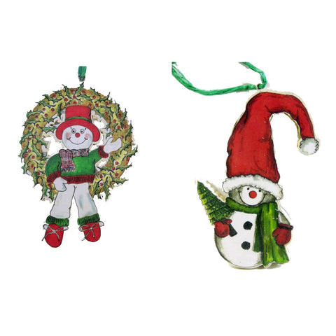 Wreath & Snowman Ornaments Woodworking Pattern and Picture woodworking plan