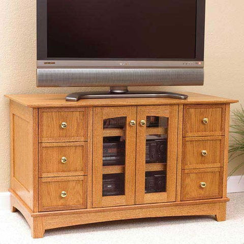 Woodworking Project Paper Plan to Build Compact Entertainment Center woodworking plan