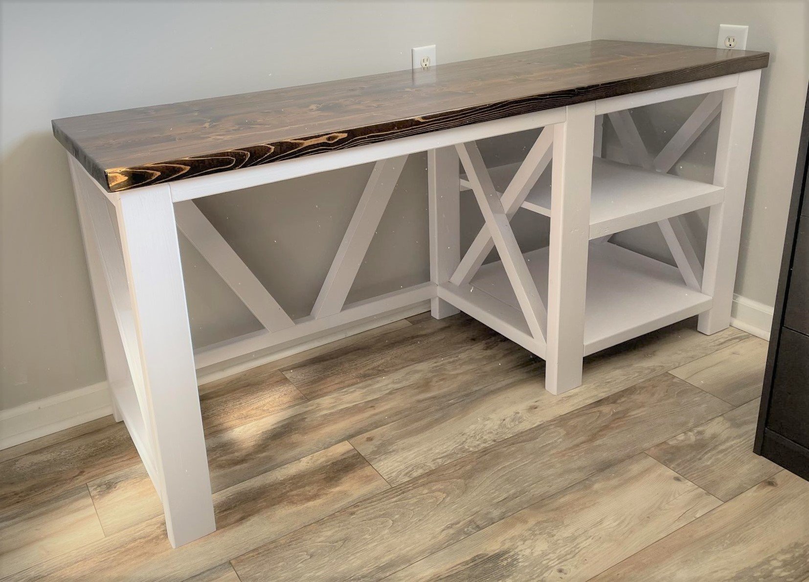 Rustic X Desk - Image 1