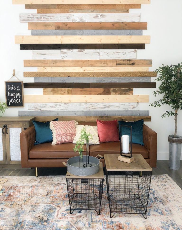 DIY Rustic Modern Plank Wall - Image 1
