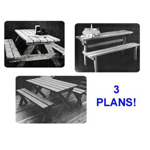 Woodworking Project Paper Plan to Build Picnic Table Value Pack - Image 1