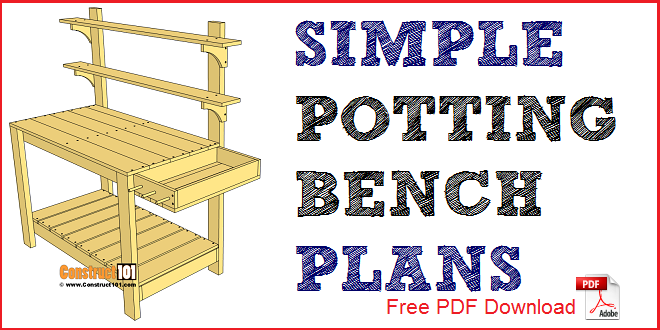 Simple Potting Bench Plans – Outdoor DIY Project woodworking plan