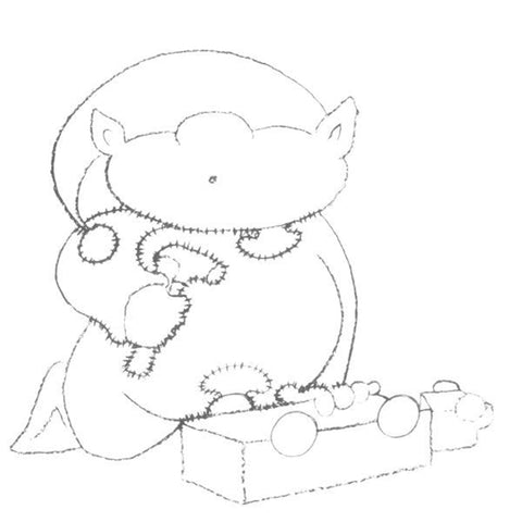 Woodworking Project Paper Plan to Build Elf with Hammer - Image 1