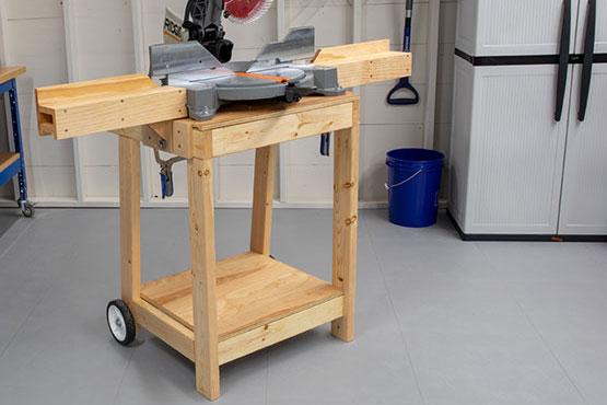 DIY Miter Saw Stand – How To Build a Rolling Miter Saw Stand - Image 1