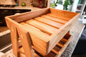 Two Tiered Wooden Serving Tray - Image 1