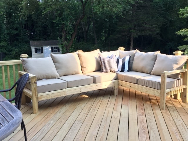 One Arm 2×4 Outdoor Sofa – Sectional Piece - Image 1