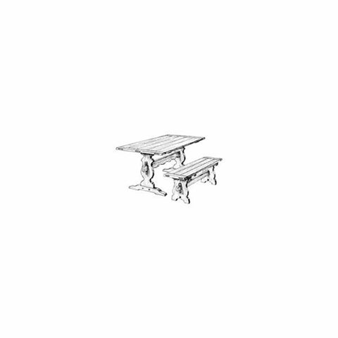 Trestle Dining Table And Bench Woodworking Plan - Image 1