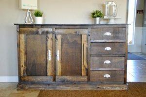 Buffet Cabinet with Drawers woodworking plan