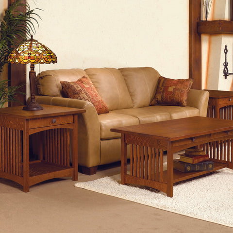 Woodworking Project Paper Plan to Build Mission Coffee and End Table woodworking plan