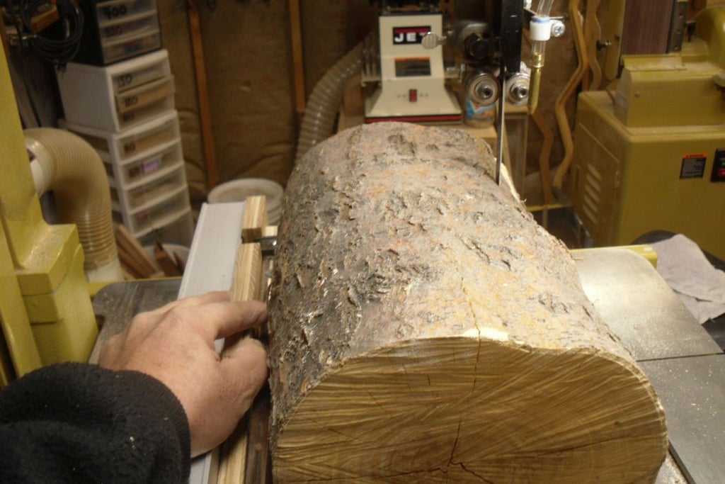 Super Simple Band Saw Log Sled woodworking plan