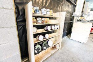 Paint and Stain Storage Shelf - Image 1