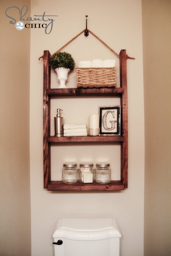 How to make a Hanging Bathroom Shelf for only $10! woodworking plan