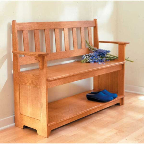 Woodworking Project Paper Plan to Build Sit-a-Spell Hall Bench woodworking plan