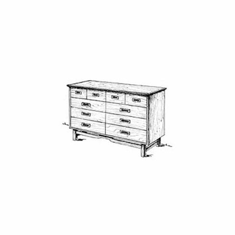 Woodworking Project Paper Plan to Build Retro Double Dresser woodworking plan