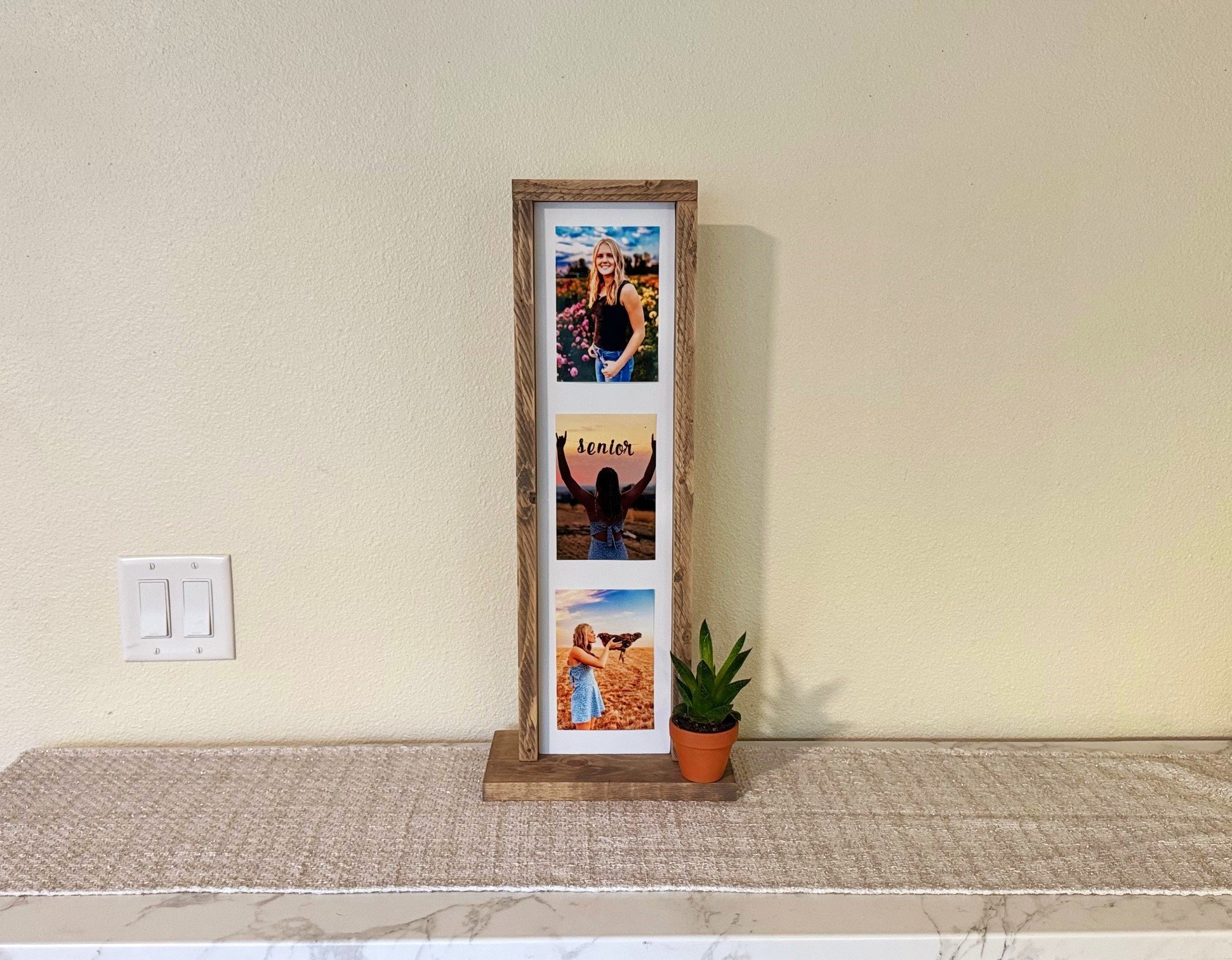 Tall Wood Photo Display woodworking plan