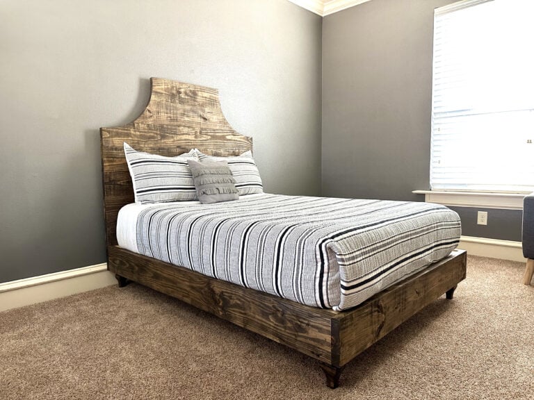 DIY Full Size Bed with Fancy Headboard - Image 1