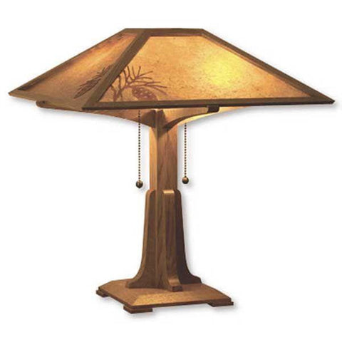 Downloadable Woodworking Project Plan to Build Arts and Crafts Table Lamp woodworking plan